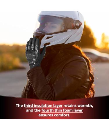 Westwood Fox Winter Motorcycle Gloves - Waterproof Touchscreen Warm & Protective for Men & Women | Ideal for BMX ATV UTV & Mountain Biking - Black - Buy Online on GoSupps.com