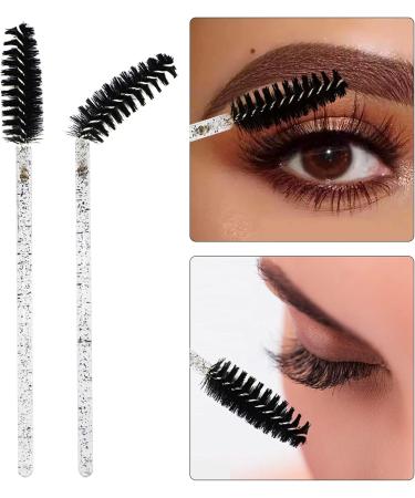 Disposable Crystal Eye Brush Black Eyelash Brushes Mascara Wands Applicator EyeLash Mascara Brushes Eye Lash Applicator Cosmetic Makeup Brush Tools(100 PCS) - Buy Online on GoSupps.com
