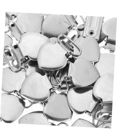 30-Piece Peach Heart Clips - Durable Metal Pacifier Clips for Newborns | Stainless Steel Comforting Brackets (3.5x2.2cm) - Buy Online on GoSupps.com