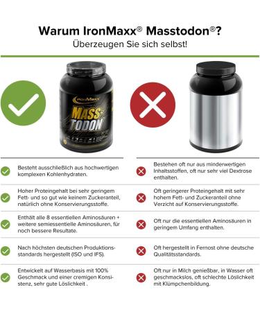 Ironmaxx Massodone Vanilla 2kg - Premium Multi-Component Gainer Low Sugar No Preservatives Buy Now! - Buy Online on GoSupps.com