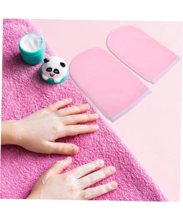 CALLARON Lot De 5 En Coton Cir Pour Femme Moufles Hydratantes Soins De La Peau Manucure pilation Paraffine Douce Hydratant Mains Pour Le Bain Adultes Tissu Rose - Buy Online on GoSupps.com