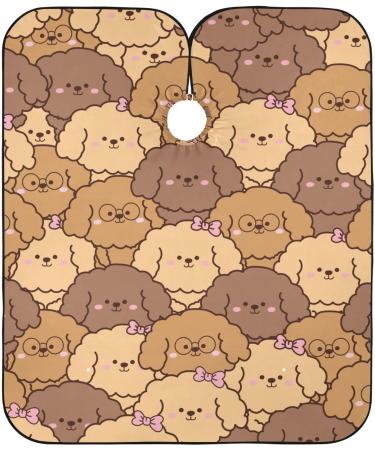 Waterproof Barber Cape | Cute Dog Hand-Drawn Cartoon Cheetah Haircut Bib for Men & Unisex - Buy Online on GoSupps.com