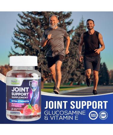 Joint Support Gummies - Extra Strength Glucosamine & Vitamin E for Natural Joint & Flexibility Support - Cartilage & Immune Health Supplement for Women & Men - 60 Gummies - Buy Online on GoSupps.com