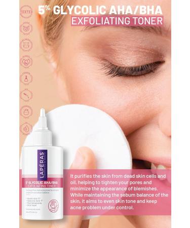 Lap ras 5% Glycolic Acid Salicylic Acid Aha Bha Exfoliating Witch Hazel Toner Pore Tightening Anti-Blemish Cruelty Free Vegan 200 ml - Buy Online on GoSupps.com