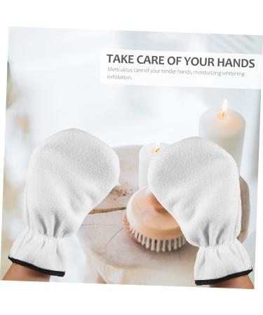 POPETPOP Wax Work Gloves 2 Pairs Wax Essential Oil Gloves White Work Moisturizing Flannel Wax Hand Gloves - Buy Online on GoSupps.com
