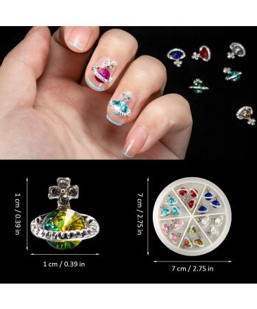 Noverlife 36PCS Planet Nail Charms: 3D Saturn Crystal Diamonds for Sparkling Manicure Decor - Buy Online on GoSupps.com