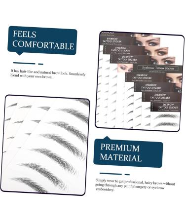 NOLITOY 20 Pcs Imitation Eco Eyebrow Sticker Eyebrow Lines 3d Beauty Stickers 21.5X14.5cmx2pcs Blackx2pcs - Buy Online on GoSupps.com