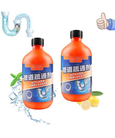 Kitchen Sink Unblocker Kitchen Unblocker Foaming Lemon Drain Cleaner kitchen drain unblocker Pipeline Dredging Agent Sink Drain Cleaner for Kitchen (2PCS)