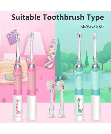 Seago Electric Toothbrush Plug-In Brushes - SG-G513 & SG-977 Series Soft Bristle 10x Plaque Removal 4-Pack for Ages 6 Months to 4 Years - Buy Online on GoSupps.com
