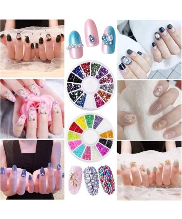 Nail Pen Designer Stamp Nail Art Tool with 15pcs Nail Painting Brushes Nail Dotting Tool Nail Foil Manicure Tape Color Rhinestones for Nails - Buy Online on GoSupps.com