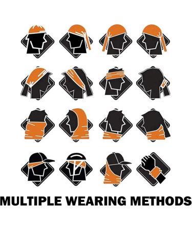 Buy Smehcf 4 Multi-Purpose Bandanas - Breathable & Washable Headbands for Men & Women | Reusable Storm Hood Hair Scarves Face Masks in Red Yellow Purple Blue | International Shipping Available - Buy Online on GoSupps.com
