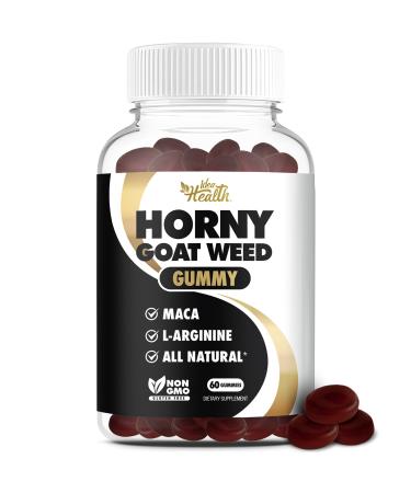 Horny Goat Weed Gummy - Great Taste Same Energy w/ Maca & L-Arginine Now in Gummies - Stamina & Energy Complex for Men and Women - Pectin Based | 60 Vegan Gummies 60 Count (Pack of 1)