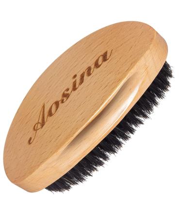 Aosina Wave Brush - Hair Brush for Men with 100% Natural Beech Wood & Reinforced Pure Black Boar Hair Bristle  Soft Beard Brush Hairbrush for Men Perfect for Cultivating Beards  Hair Waves and Wolfing  Great for Men Gift...