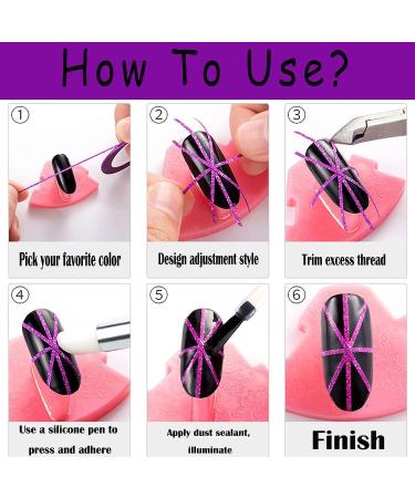 Glitter Nail Striping Tape Set - 42 Rolls, Self-Adhesive 1mm 2mm 3mm, Gold Black Red Design Strips for Nail Art - Buy Online on GoSupps.com