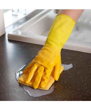 Marigold Rubber Kitchen Gloves - Yellow, Unisex, Pack of 1 - Buy Online on GoSupps.com