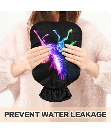 Hot Water Bottle 2L with Lid - Colorful Fire Pegasus | Pain Relief & Winter Hand/Feet Warmer - Buy Online on GoSupps.com