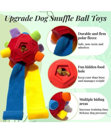 Ciivurr Snuffle Ball for Dogs - Interactive Foraging Toy for Treat Dispensing and Slow Feeding - Unbreakable Upgrade - Red Rainbow - Small, Medium, and Large Pets - Buy Online on GoSupps.com