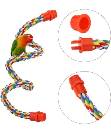 Bird Perch Cage Rope for Parrots Parakeets & Cockatiels | Comfortable & Colorful 80 cm Long with Plastic Nuts - Buy Online on GoSupps.com