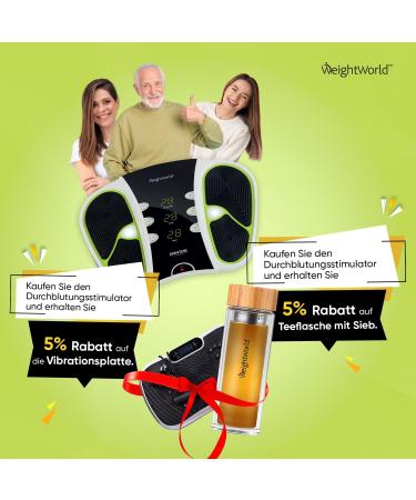 EMS & TENS Circulatory Stimulator | Foot Massager for Tired Legs Calves & Feet | 99 Intensity Levels & Remote Control | Weightworld - Buy Online on GoSupps.com