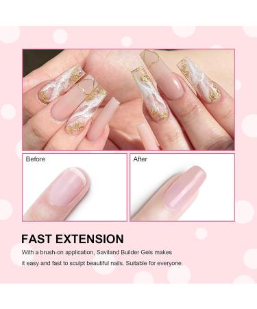 Saviland 5 in 1 Nudes Builder Nail Gel - 15ml | Builder Base Strengthening Gel for Nails Repair, Extension, and Reinforcement | Easy to Shape - Buy Online on GoSupps.com
