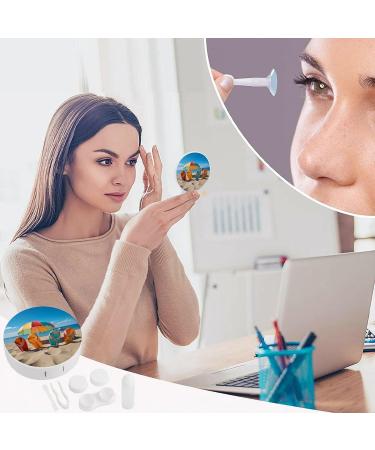Colorful Contact Lens Case - Portable Beach Ball Travel Storage Box for Contacts - Buy Online on GoSupps.com