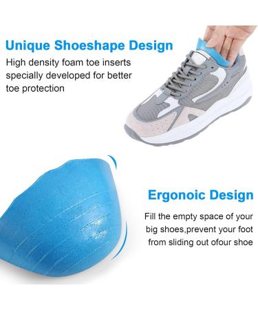 4 Pairs Big Shoe Fillers - Toe Cushions to Fit Loose Shoes Prevent Heel Slipping for Men & Women - Perfect for Boots Casual & Sports Shoes - Buy Online on GoSupps.com