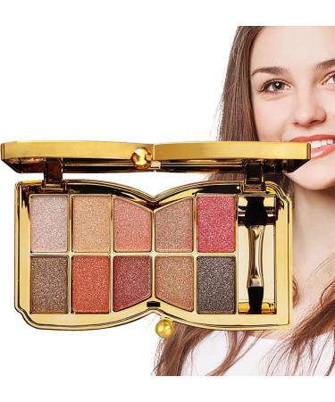 10 Colors Glitter Eyeshadow Pallet Shimmer Colorful Eyeshadow Palette Makeup Diamond Bright Makeup Shimmery Highly Pigmented Waterproof Long-lasting Sweatproof Practice Make Up - Buy Online on GoSupps.com