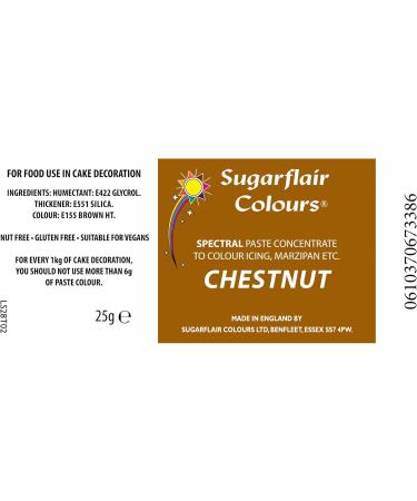 Sugarflair 25 Grams Chestnut Spectral Paste Gel Edible Food Colour Cake Icing - Buy Online on GoSupps.com