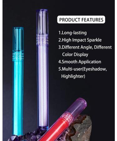 Shimmering Liquid Glitter Eyeshadow - High Pigmented Multichrome Metallic Eye Makeup - S10 - Buy Online on GoSupps.com