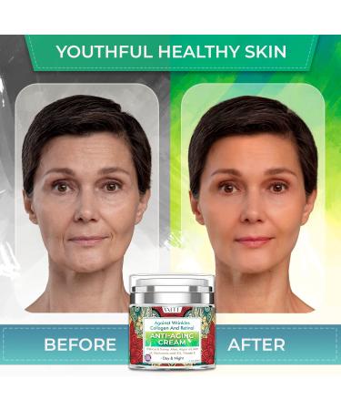 Vaite Organic Anti-Aging Face Moisturizer Cream with Hibiscus, Honey, Aloe, Argan Oil, Mint Oil, Vitamin E - Day and Night Moisturizer for Women and Men - Natural Sensitive Collagen and Retinol Formula - Buy Online on GoSupps.com