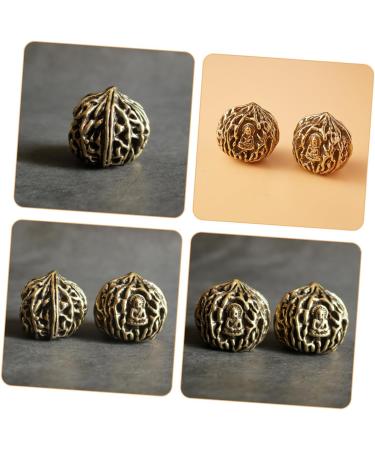 Shop Bcoath 2-Piece Brass Fitness Handball & Walnut Ornament - Handmade Chinese Decor for Adults | Unique Small Desktop Decoration - Buy Online on GoSupps.com