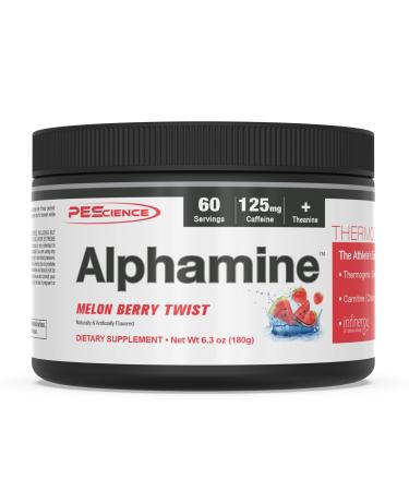 PEScience Alphamine, Weight Loss Energy Powder, Melon Berry, 60 Serving Melon Berry Twist