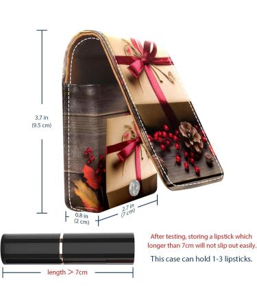 Travel Lipstick Organizer Case - Portable Makeup Bag with Mirror | Autumn Leaves Design - Shop Now for International Shipping - Buy Online on GoSupps.com