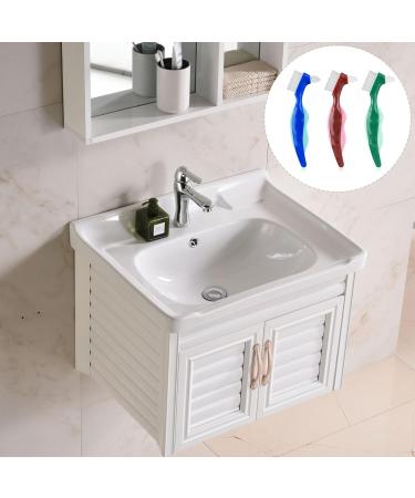 3-Piece Prosthetic Toothbrush Set | Double-Headed Denture Cleaner | Oral Care for Prostheses - Select Your Color - Buy Online on GoSupps.com