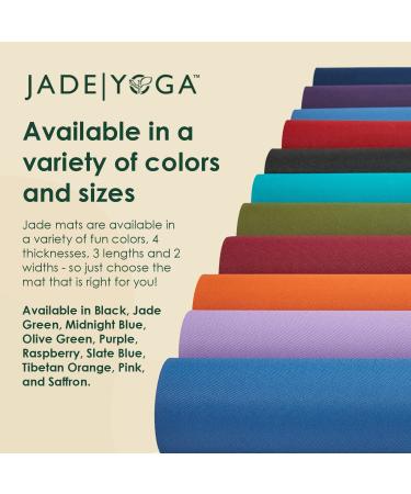 JadeYoga Harmony Midnight Blue Yoga Mat - Non-Slip Natural Rubber Gym Fitness Mat for Men and Women - Durable & Thick Workout Mat for Home or Gym - Buy Online on GoSupps.com