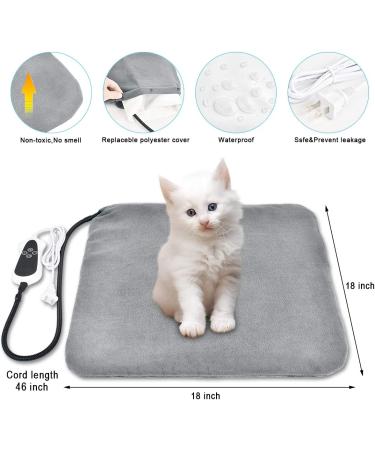RIOGOO Pet Heating Pad | Upgraded Electric Dog Cat Heating Pad | Waterproof | Auto Power Off | M Size 18 x 18 - Buy Online on GoSupps.com