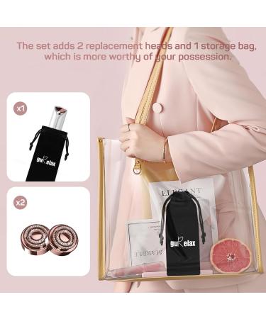 GURELAX 2023 Women's Facial Epilator - Rechargeable Hair Remover with 2x Replacement Heads | Pain-Free Chin & Cheek Hair Removal - Buy Online on GoSupps.com