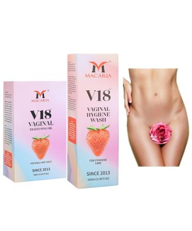 MACARIA V18 virgin again vaginal yoni Pussy tightening Shrink Oil (Cream Gel) for women with V18 vaginal wash