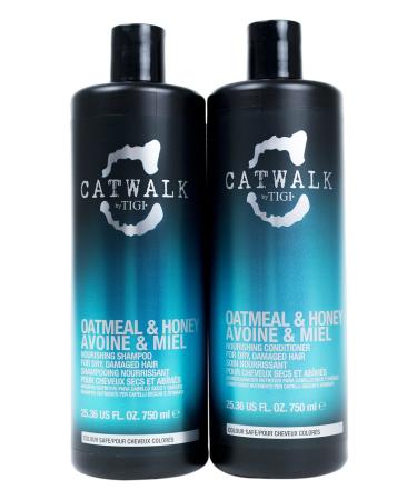 TIGI Catwalk Shampoo and Conditioner  Oatmeal & Honey  25.36 Oz With Pumps