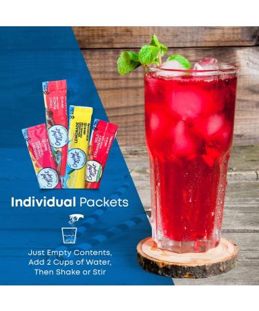 Bools Crystal Light Variety Pack - 60 Count Singles On-the-Go Packets - Low-Calorie Sugar-Free Drink Mix - Lemonade, Fruit Punch, Raspberry & Wild Strawberry Flavors - 0.08 oz per Packet - Buy Online on GoSupps.com