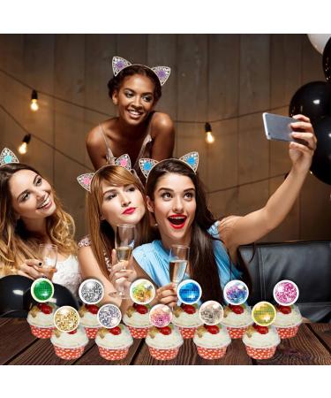 CLLRYBO 24-Piece Disco Cupcake Toppers - Perfect Party & Wedding Decorations - Buy Online on GoSupps.com