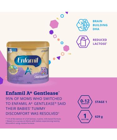 Enfamil A+ Gentlease Infant Formula Powder Tub 629g - Buy Online on GoSupps.com