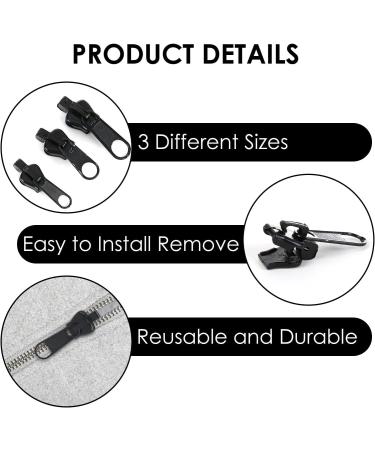 Sanfu 12PC Zipper Repair Set - Universal Zipper Pullers for Jackets Coats & Suitcases (3 Sizes) - International Shipping Available - Buy Online on GoSupps.com
