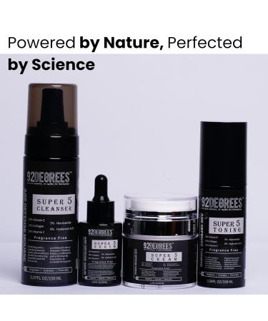 92 Degrees Super 5 Toning Facial Treatment 3.38 oz Fragrance Free with Vitamin C Hyaluronic Acid Collagen - Buy Online on GoSupps.com