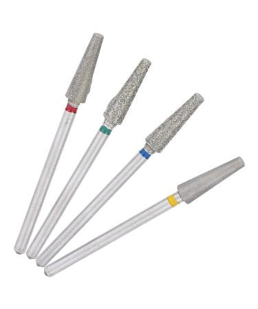 4pcs Professional Manicure Grinding Drill Bits Set Emery Nail Polish Heads with Storage Box for Beauty Salon - International Shipping Available - Buy Online on GoSupps.com