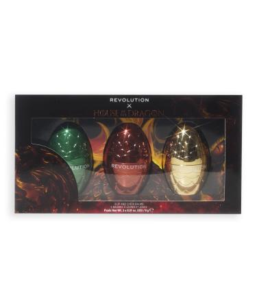 Revolution Beauty House of Dragon x Revolution Dragon Egg Lip & Cheek Balm Set Holiday Makeup Set Buildable Tints & Colors Vegan & Cruelty-Free