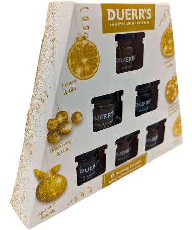 Duerr's Spirit Infused Jams & Marmalades Gift Set - Pack Of 6 | Christmas Eve Box Fillers | Stocking Filler | Chutneys Gift Set | Food Gifts - Buy Online on GoSupps.com