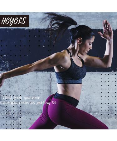 Hoyols Large Thick Hair Ties - Black Seamless Cotton Stretch Ponytail Holders for Women/Men - 7 Count - Buy Online on GoSupps.com