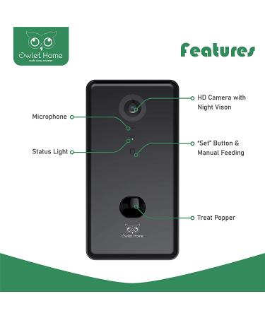 Owlet Home Pet Camera with Treat Dispenser Tossing | 1080P Camera, WiFi, Night Vision | Alexa Compatible for Dogs/Cats - Buy Online on GoSupps.com