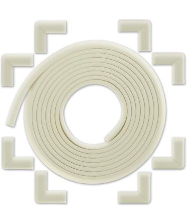 Child protection for furniture from B b Earth |Baby and child safety set with 6m edge protection and 8 corners from foam |For table chest of drawers and much moreFree door stopperPearly white